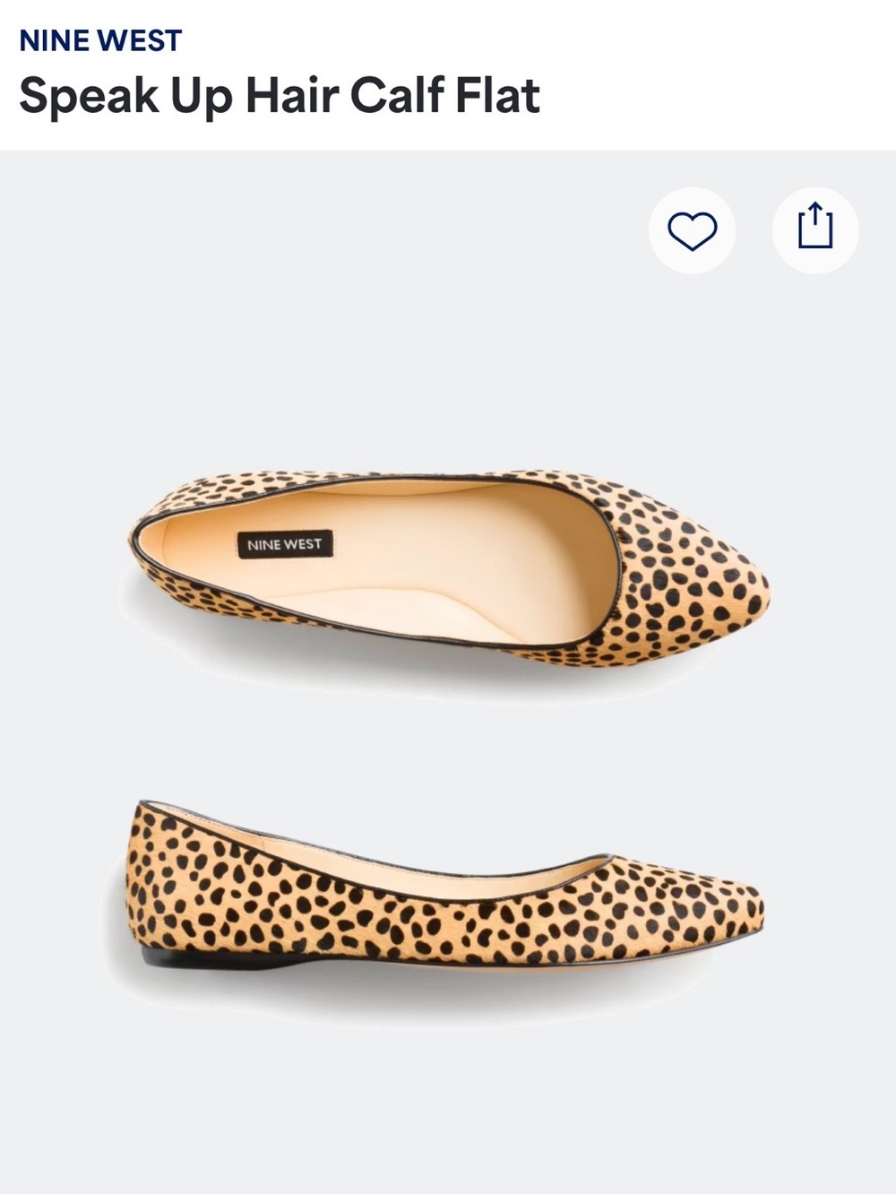 Nine West Animal Print Flats